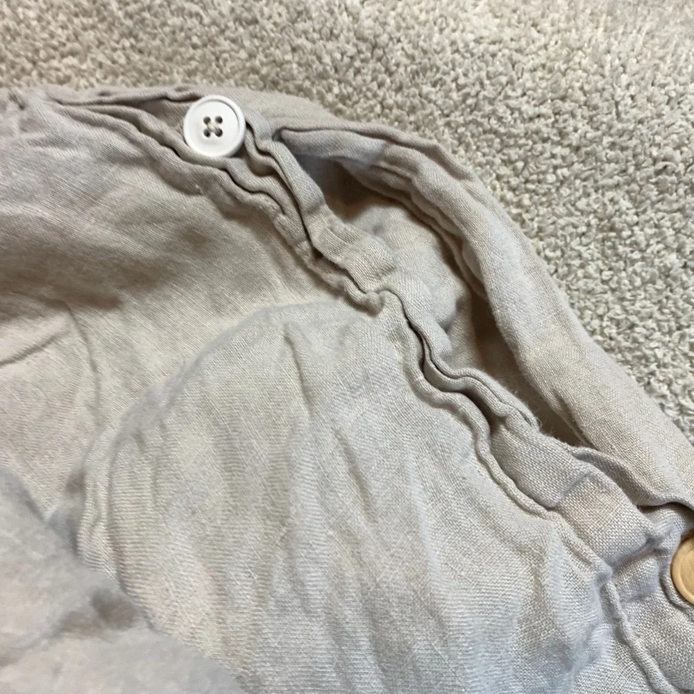 Parachute Duvet Cover Full/Queen Sand Beige 100% Linen Button Closure Portugal